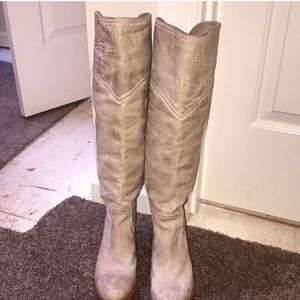 Frye Jane tall cuff motorcycle boots